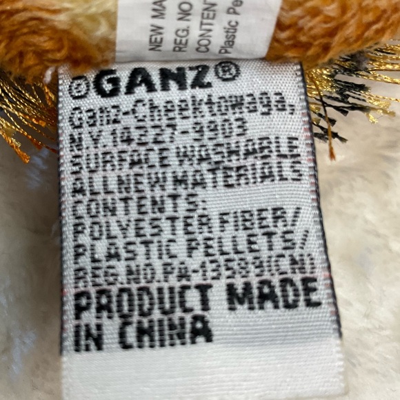 GANZ Webkinz Retired Plush Tiger Snake HM154 Stuffed Animal Toy No Code - Picture 9 of 16